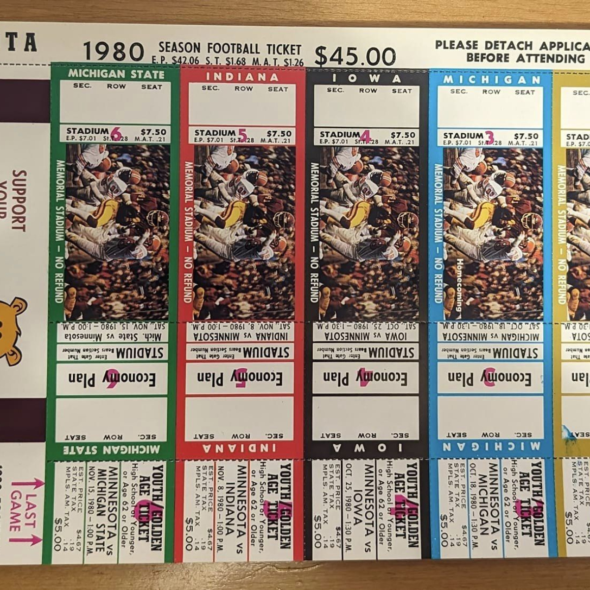 1980 Minnesota Golden Gophers (Economy Plan)